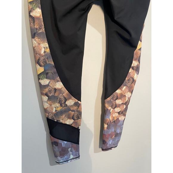 Athleta Black Asym Mesh Sonartight Athletic Leggings Size Large - Picture 12 of 15